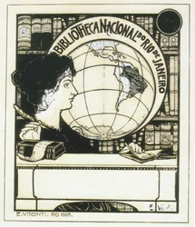 Exlibris der Nationalbibliothek von Brasilien